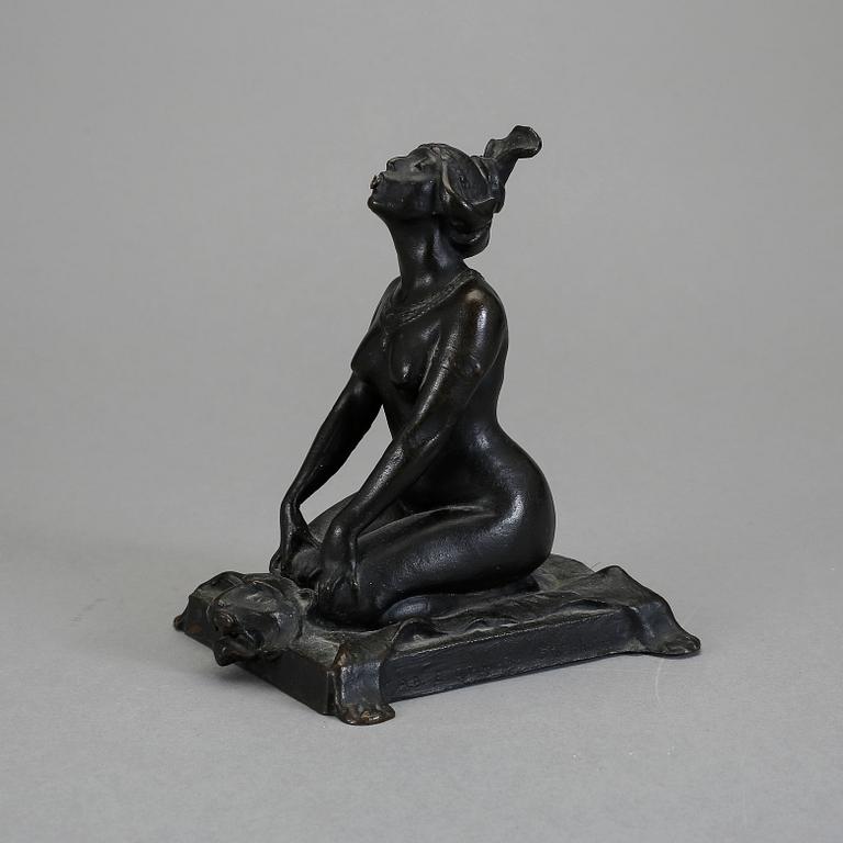 CHARLES FRIBERG, skulptur, brons, signerad och daterad 1906, gjutarmärkt A.B. E. GJ-metod, Stockholm.
