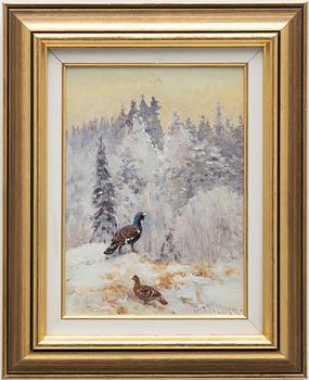 Thure Wallner, Capercaillies in a Winter Landscape.