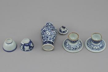 PARTI PORSLIN, 4 st, porslin, Kina, 1800/tidigt 1900-tal.