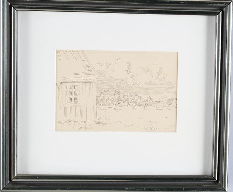 AXEL OLSON, blyertsteckning, ett par, sign och dat -33.