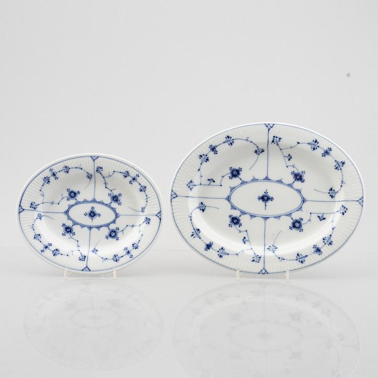 Royal Copenhagen, 6 pieces 'Blue Fluted', Denmark, late 19th century - 20th century.