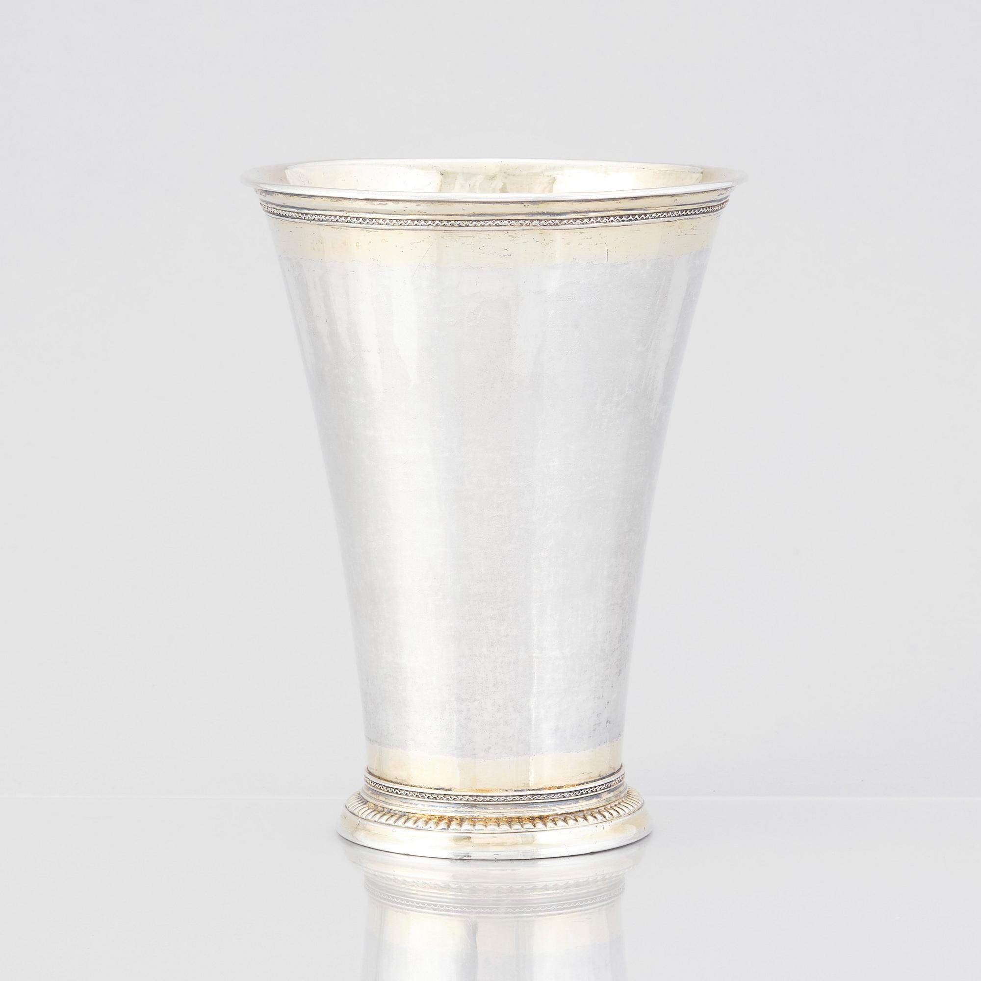 Jöns Silfverberg, bägare, silver, Ystad 1761.