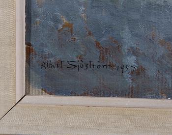 SJÖSTRÖM, ALBERT, olja på duk, sign, dat 1957.