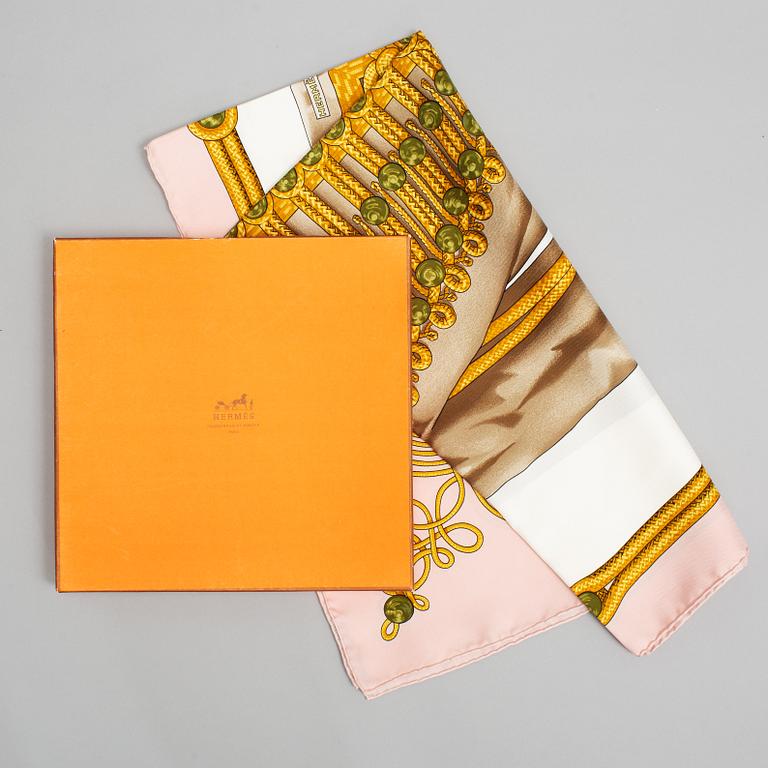 Hermès, a 'Brandebourgs' silk scarf.