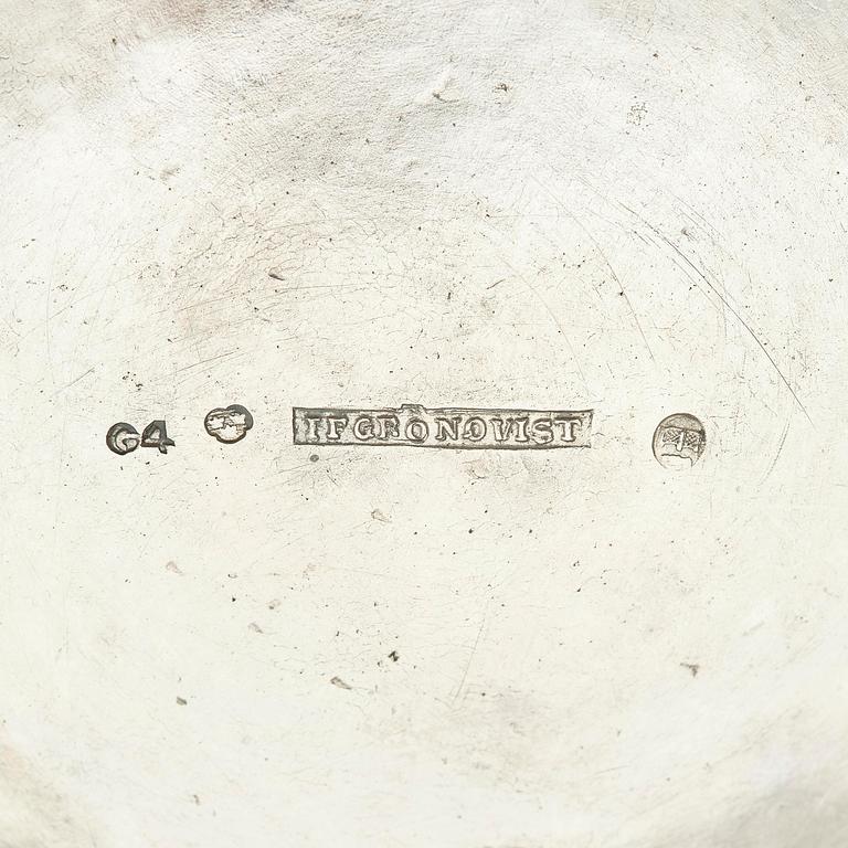 A Swedish 19th century parcel-gilt silver beaker, mark of Johan Ferdinand Grönqvist, Östhammar 1837.