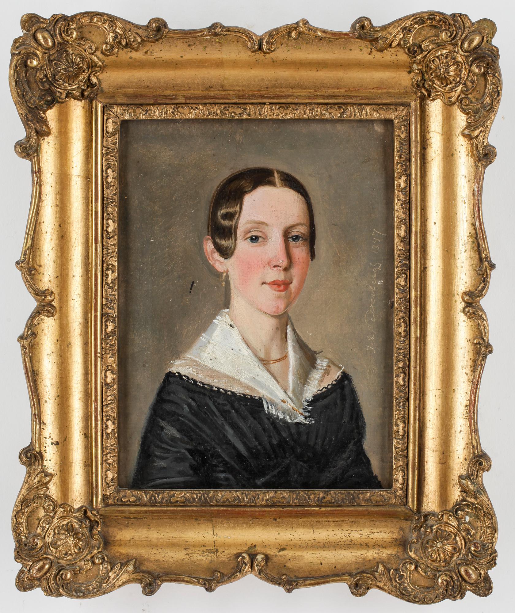 OKÄND KONSTNÄR, olja på duk, ett par. Signerade Westerbergh och daterade 1847.