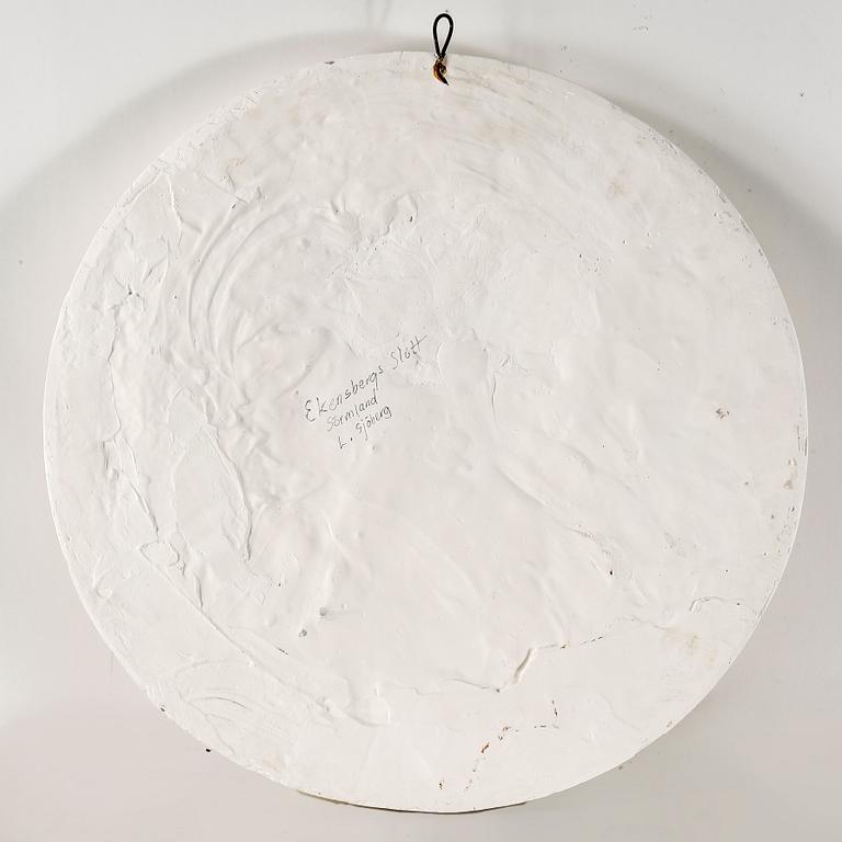 MEDALJONG, gips, efter original från 1700-talet av Johan Tobias Sergel, 1980-tal.