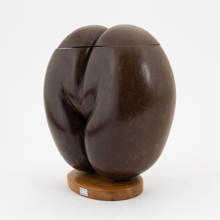 Ask, dubbelkokosnöt, så kallad Coco de Mer, Lodoicea maldivica.