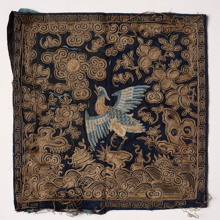 A group of six 'Buzi', Qing dynasty, 19th century.