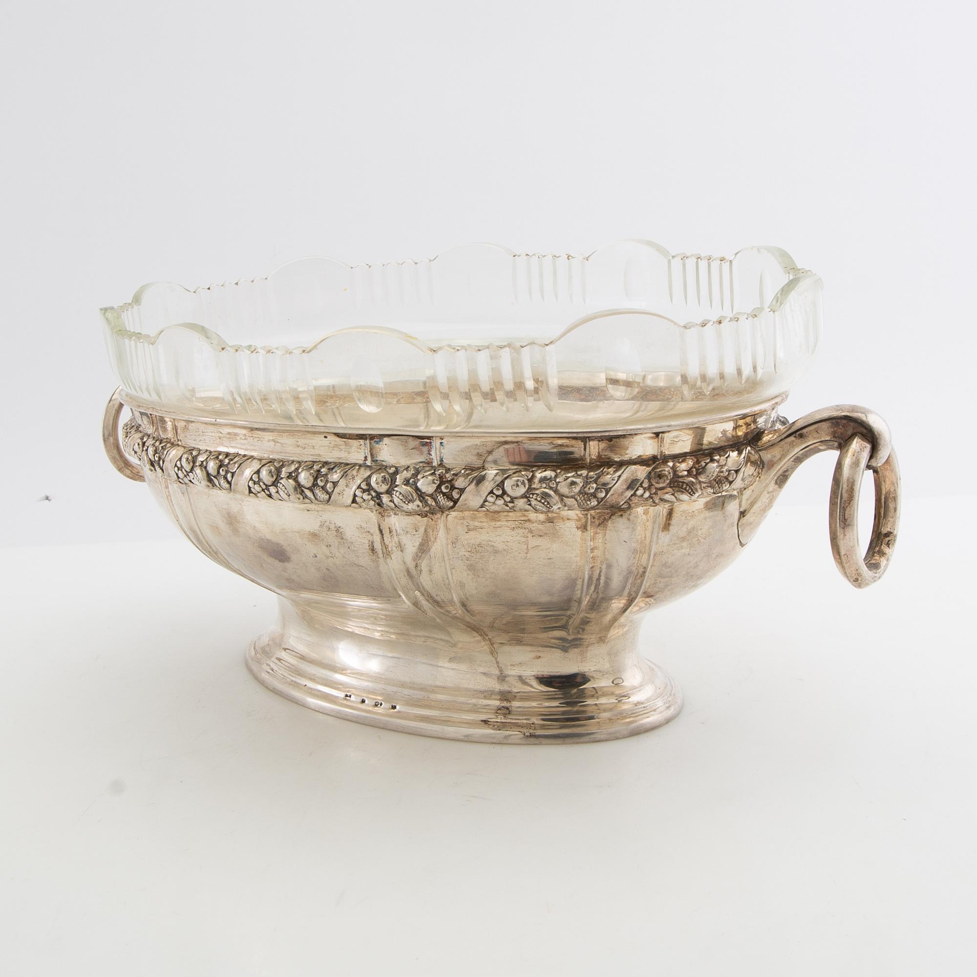 Jardinière silver Art Nouveau early 20th century.