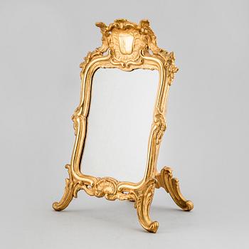 A Swedish Rococo dressing table mirror, second half of the 18th Century.