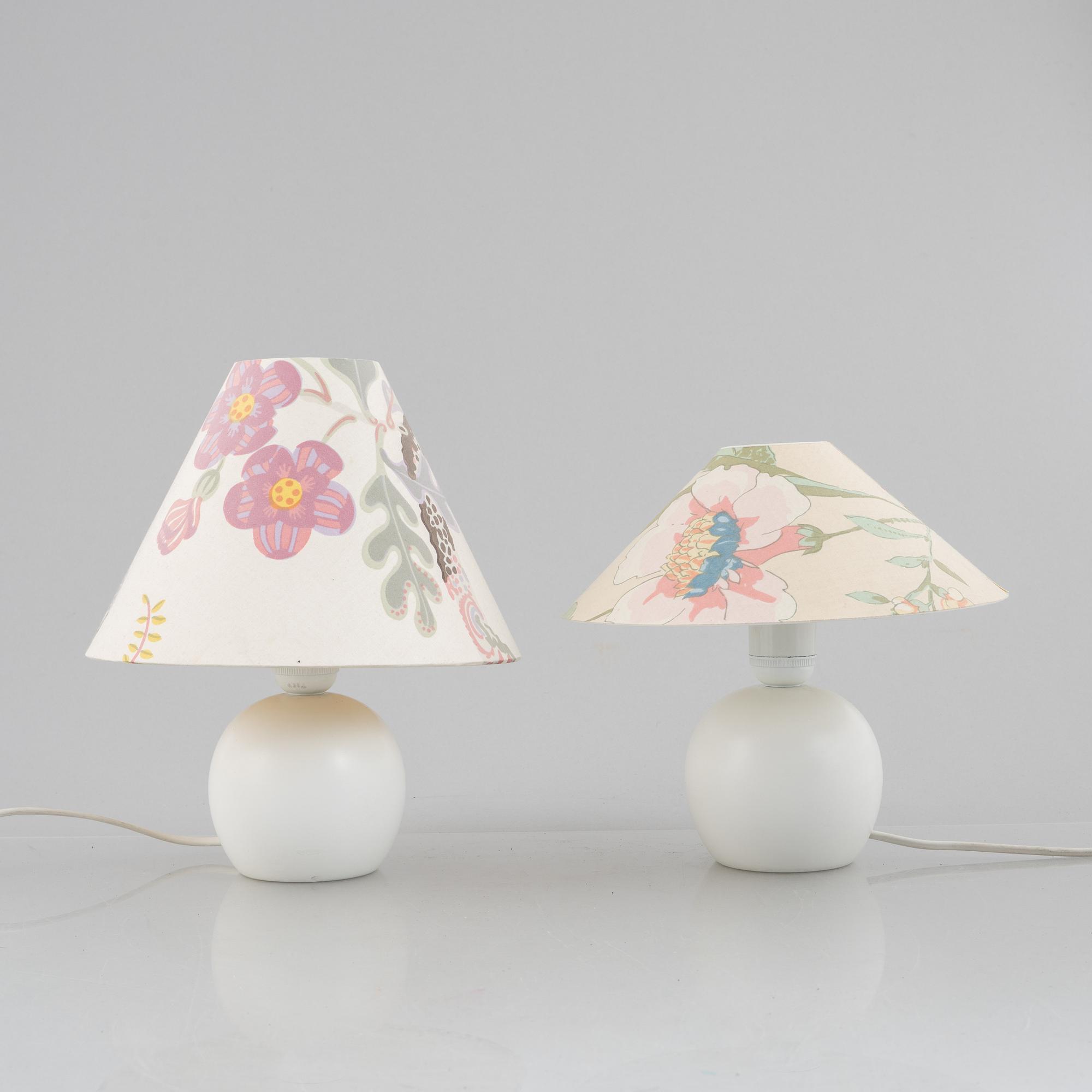 Josef Frank, a pair of model 2575 table lamps, Firma Svenskt Tenn, Sweden.