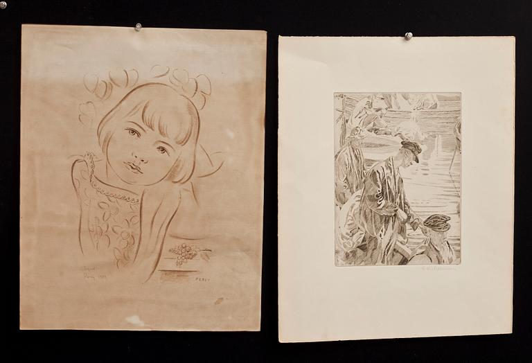 FÖRENINGEN FÖR GRAFISK KONST. 1926, 1927, 1924 och 1925. Tot 17 blad.