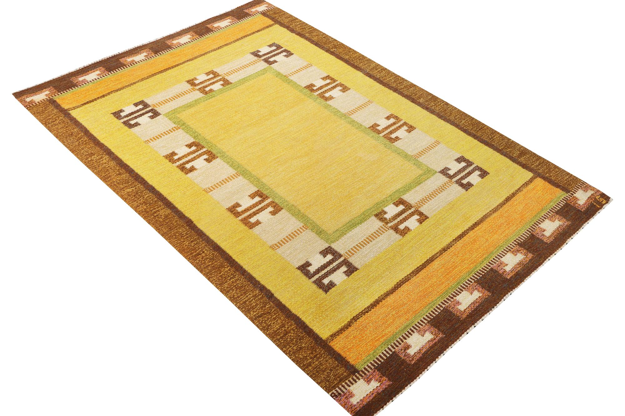 Ingegerd Silow, a flat weave carpet, signed IS, c. 200 x 136 cm.