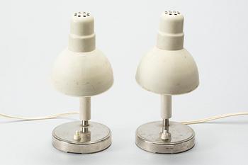 SÄNGLAMPOR, ett par. ASEA. 1900-talets mitt.