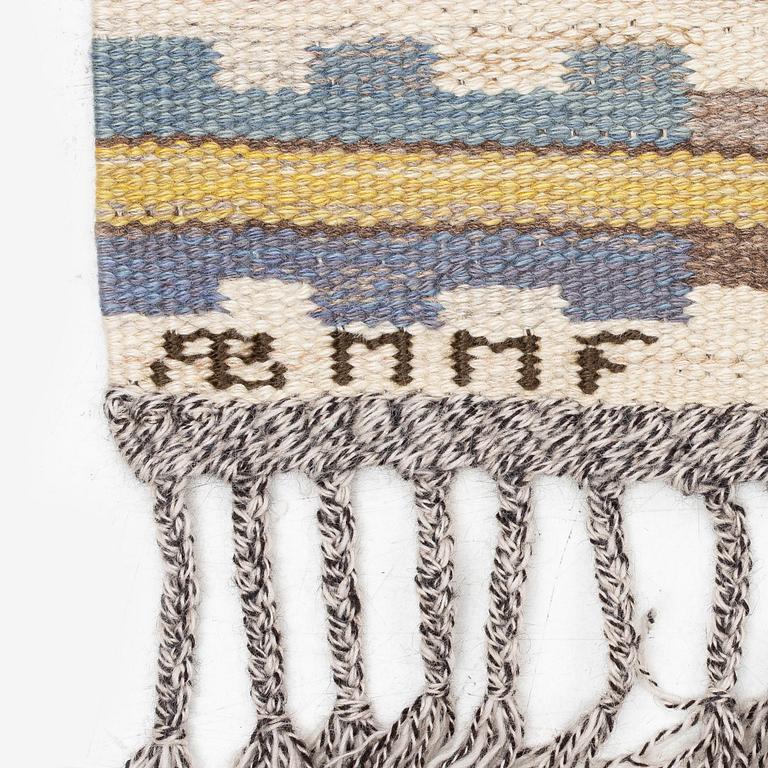 Märta Måås-Fjetterström, a carpet 'Ljusa plador', flat weave, c. 262 x 162 cm, signed AB MMF.