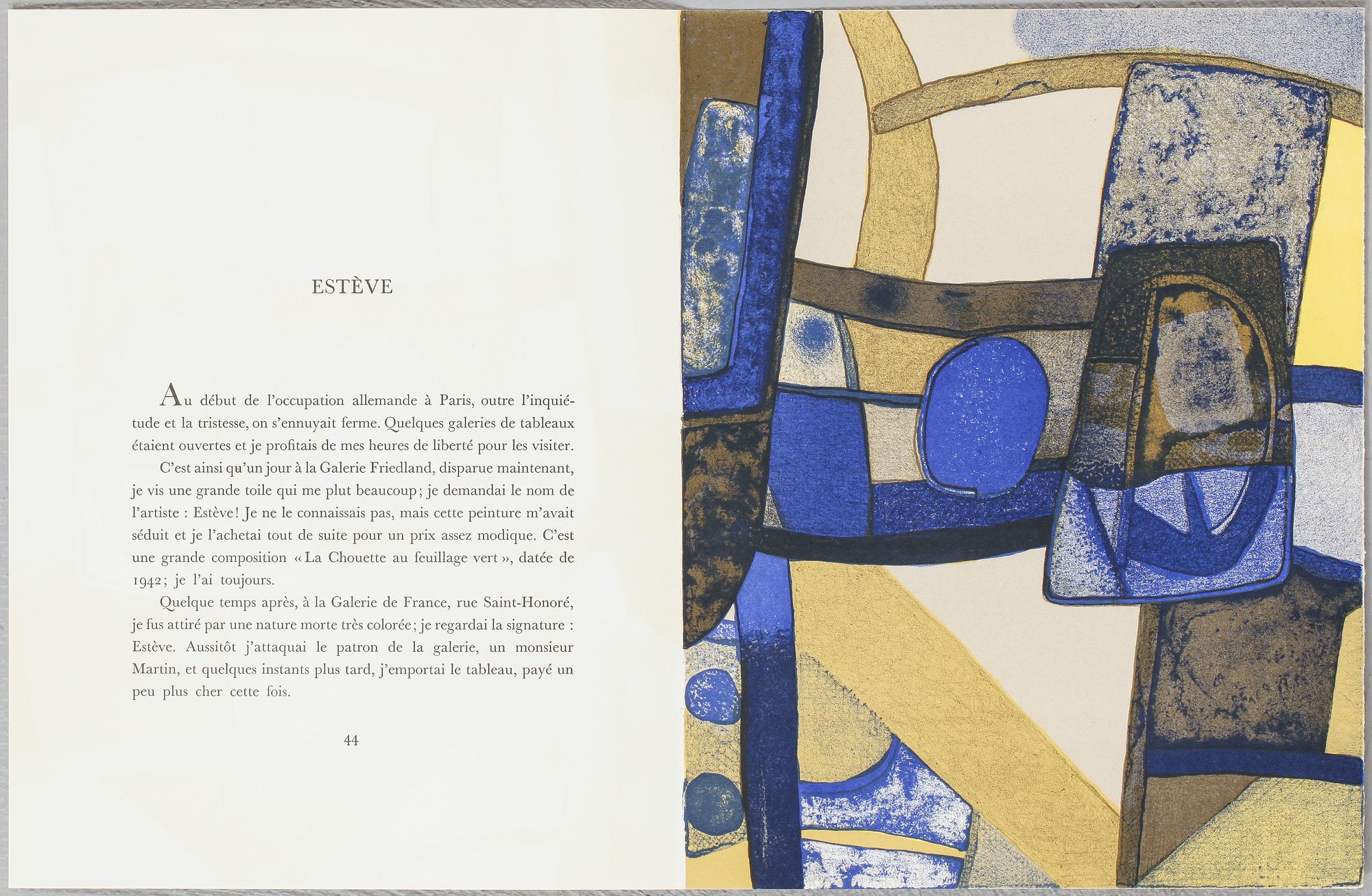 FERNAND MOURLOT, portfölj med 25 litografier, "Souvenirs et portraits d'artistes", utgiven 1972.