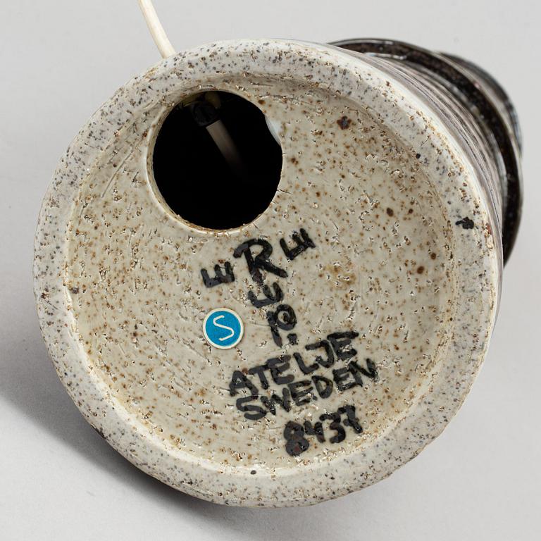 Inger Persson, a late 20th century stoneware, floor lamp for Rörstrand Ateljé, SWeden.