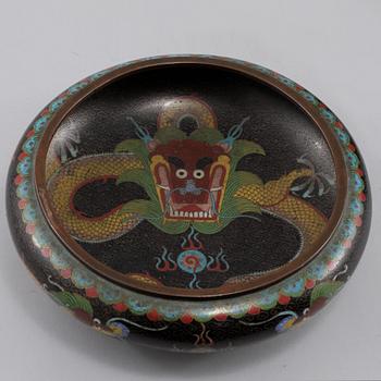 PARTI CLOISONNÉ, 4 st, orientaliska, 1900-tal.