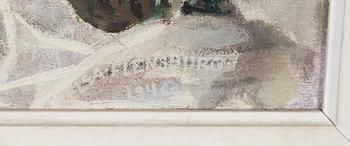 Elsa Flensburg, Still life with hepatica and coltsfoot.