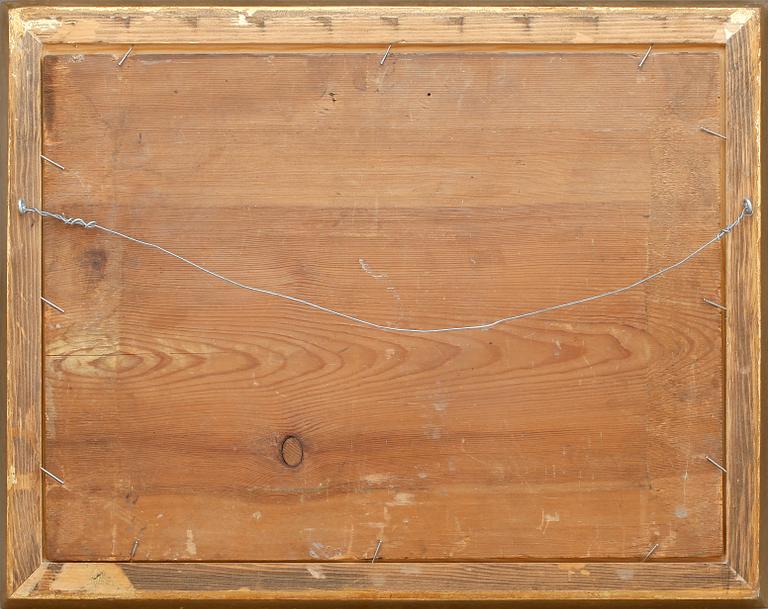 OKÄND KONSTNÄR, olja på pannå, ej signerad, 1800-tal.