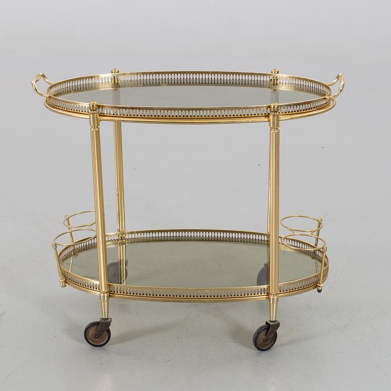 A serving trolley, late 20th century.