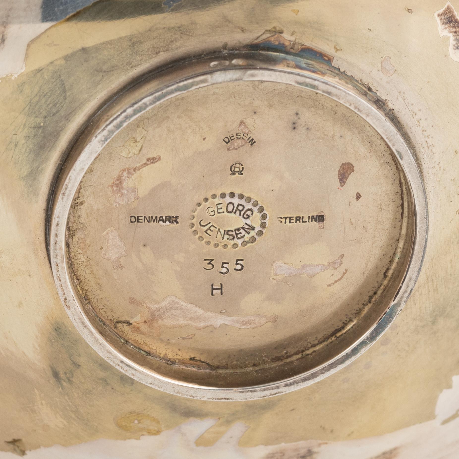 Gundorph Albertus, a sterling silver dish, model 355, Georg Jensen 1945-1977, Copenhagen, Denmark.