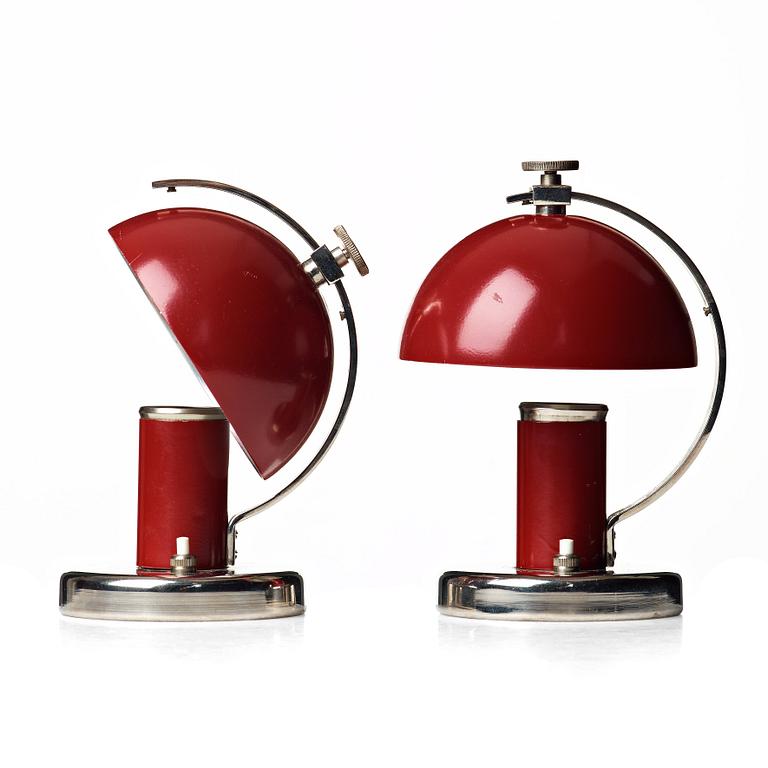 Erik Tidstrand, a pair of table lamps for Nordiska Kompaniet, Sweden 1930's.
