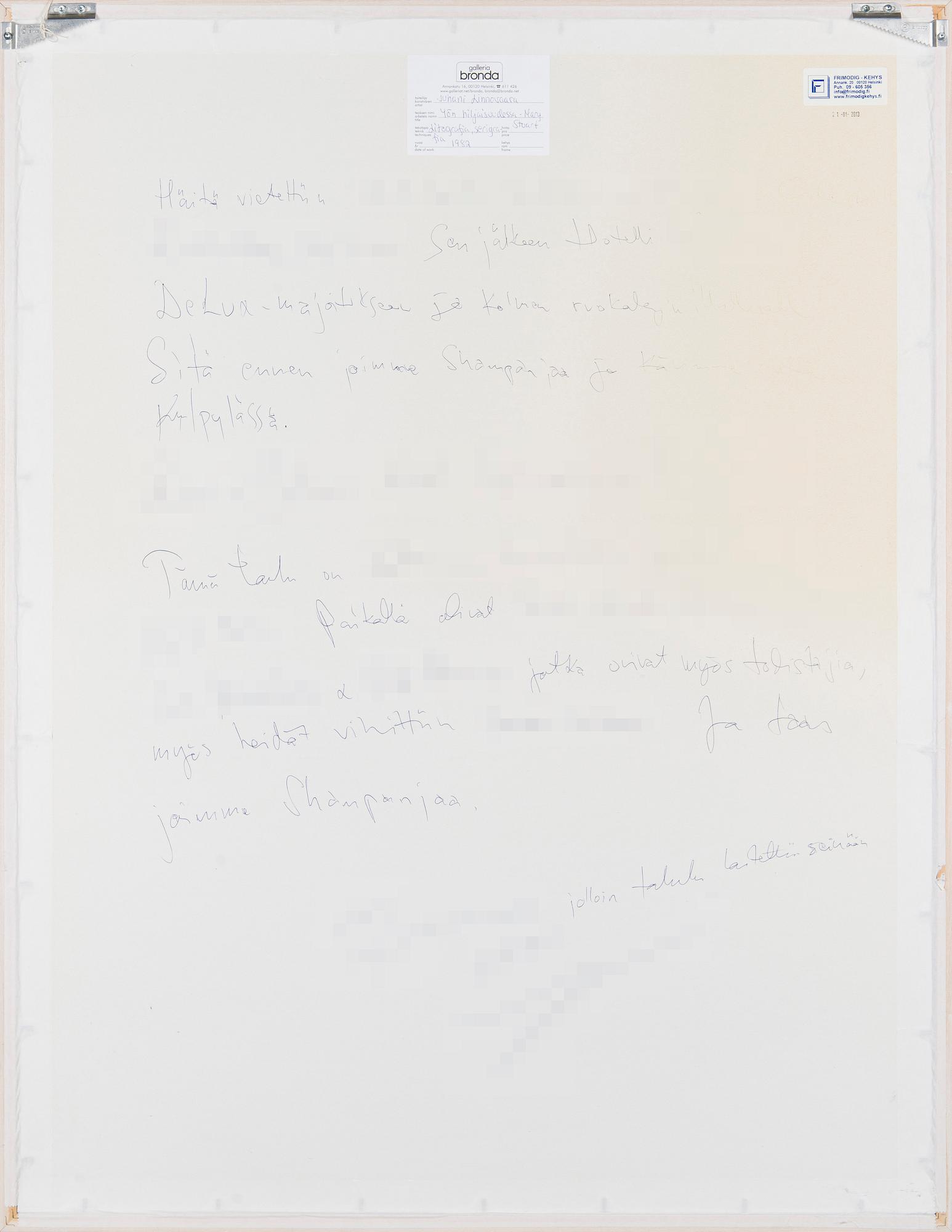 Juhani Linnovaara, Yön hiljaisuudessa - Mary Stuart.