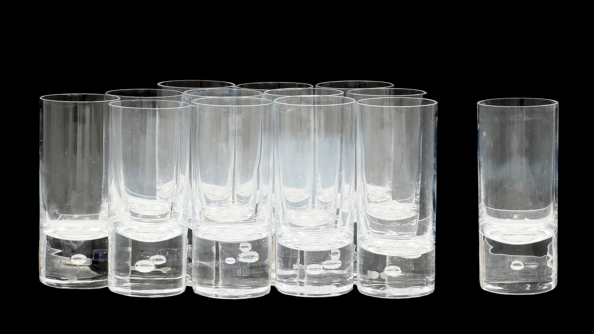 GLAS 12 st, "Pippi", Walter Hickman, Kosta Boda.