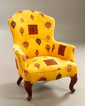 FÅTÖLJ, nyrokoko, 1800/1900-tal.