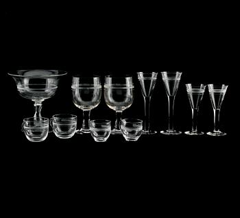 SERVISGLAS, 36 delar, glas, s k Rydbergsglas, tidigt 1900-tal.