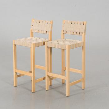 ALVAR AALTO, a pair of bar stools.
