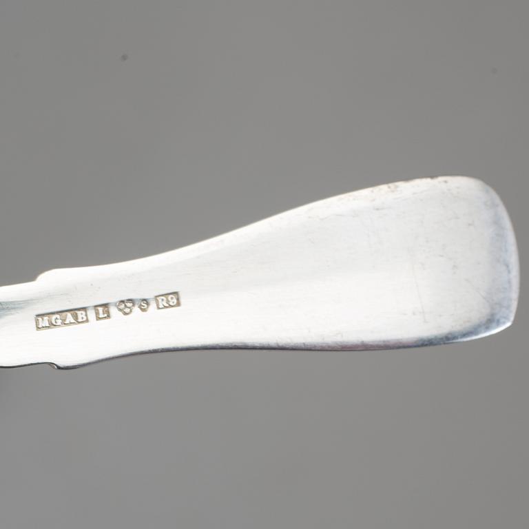 KAFFESKEDAR, 14 st, silver, modell Uppsala, MGAB, 1960-tal. Total vikt ca 212 g.