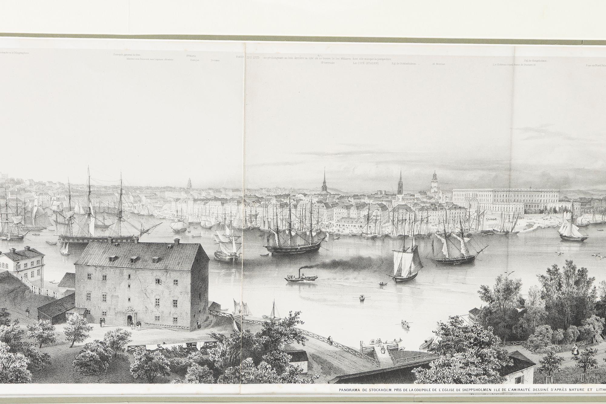 Carl-Johan Billmark, "Panorama de Stockholm pris de la Coupole de l'Eglise de Skeppsholmen".