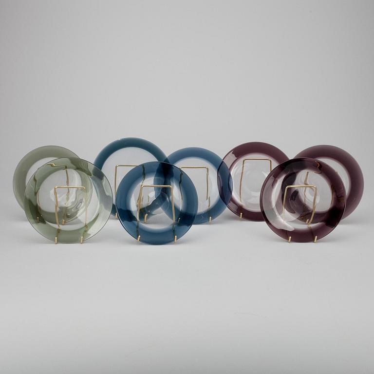 TALLRIKAR, 8 st, signerade Timo Sarpaneva, Iittala -56-57.