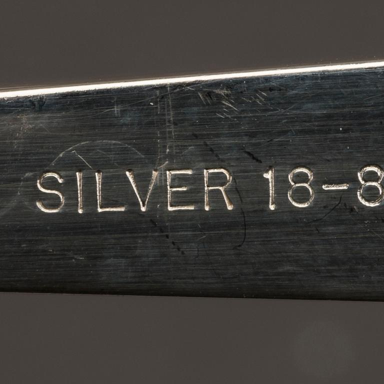 BESTICKSUPPSÄTTNIG, nysliver 48 delar.