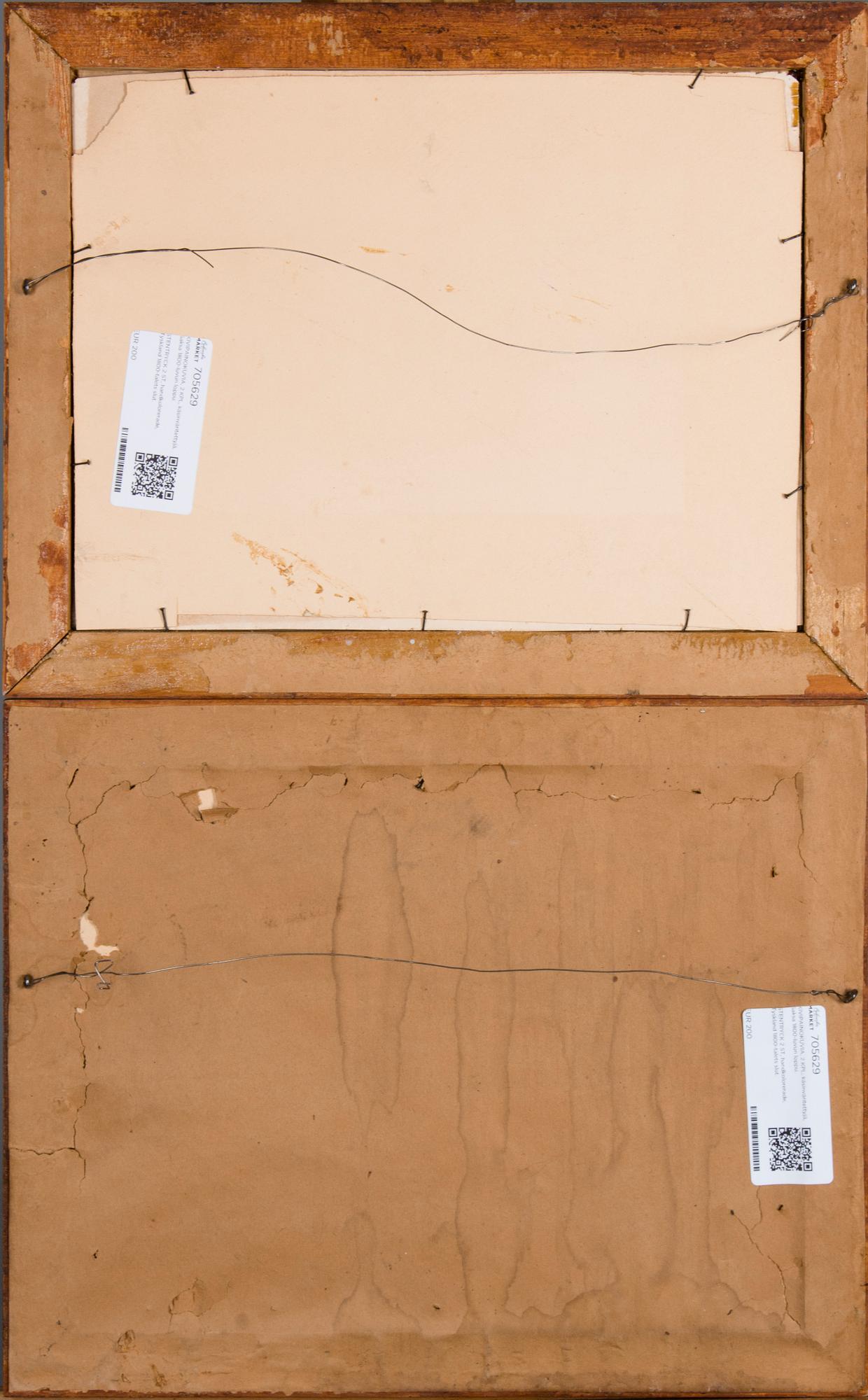 STENTRYCK 2 ST, handkolorerade, Tyskland 1800-talets slut.