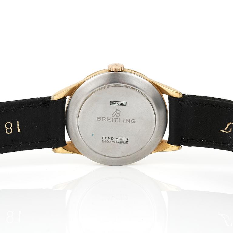 HERRARMBANDSUR, stål, Breitling, Geneve.