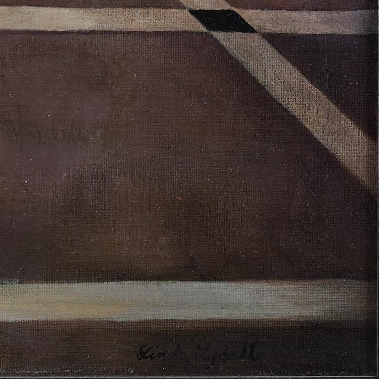 LINDA LYSELL, oil on canvas, signed Linda Lysell. "Enskilt område efter natten".