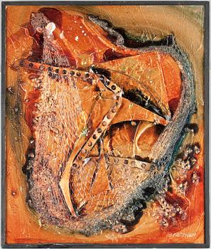 OKÄND KONSTNÄR, blandteknik, bär sign I B Fredholm.