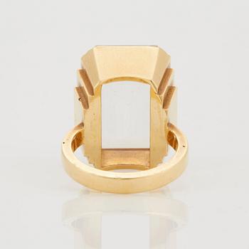 Wiwen Nilsson, an 18K gold ring with faceted rock crystal, Lund, Sweden 1974.