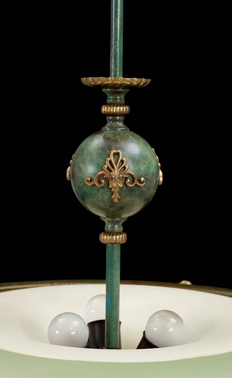 TAKLAMPA, art deco, 1900-talets första kvartal. H ca 70.