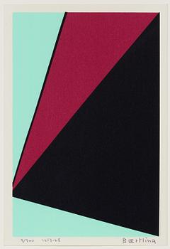 Olle Baertling, silkscreen in colours, 1953-68, signed 3/300.