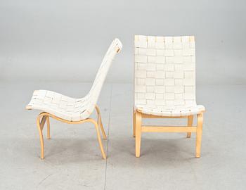 FÅTÖLJER, ett par, "Eva", Bruno Mathsson.