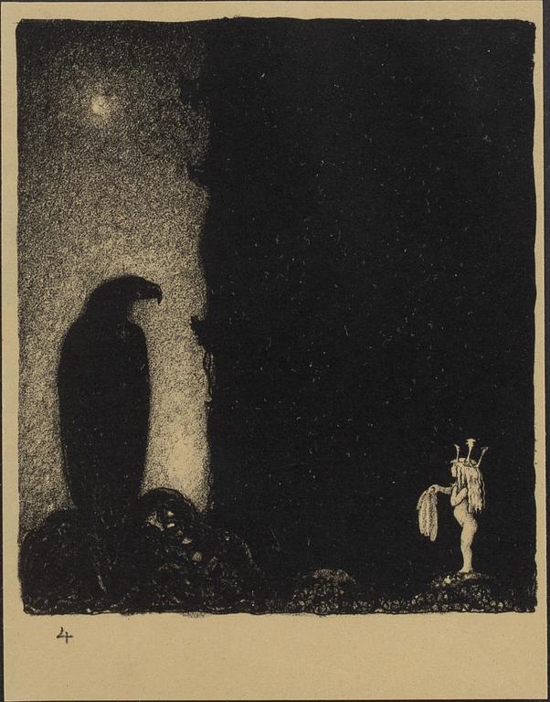 John Bauer, '-Här har du allt, som återstår af mina kläder!'.