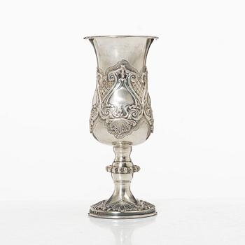 Champagnekalkar, 10 st, sterlingsilver, rokokostil, 1900-tal.