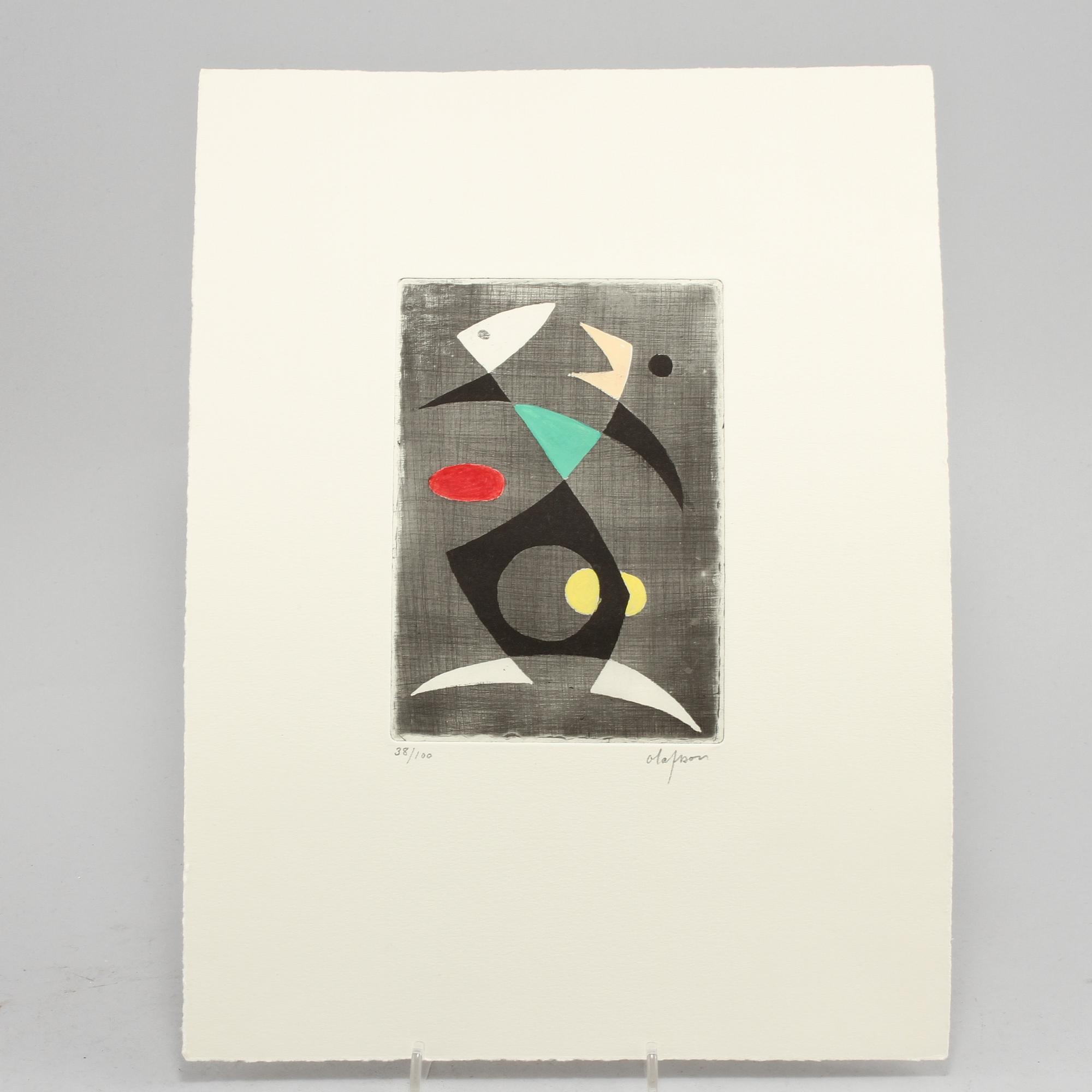 PIERRE OLOFSSON, mapp med 5 etsningar, signerade och numrerade 38/100.