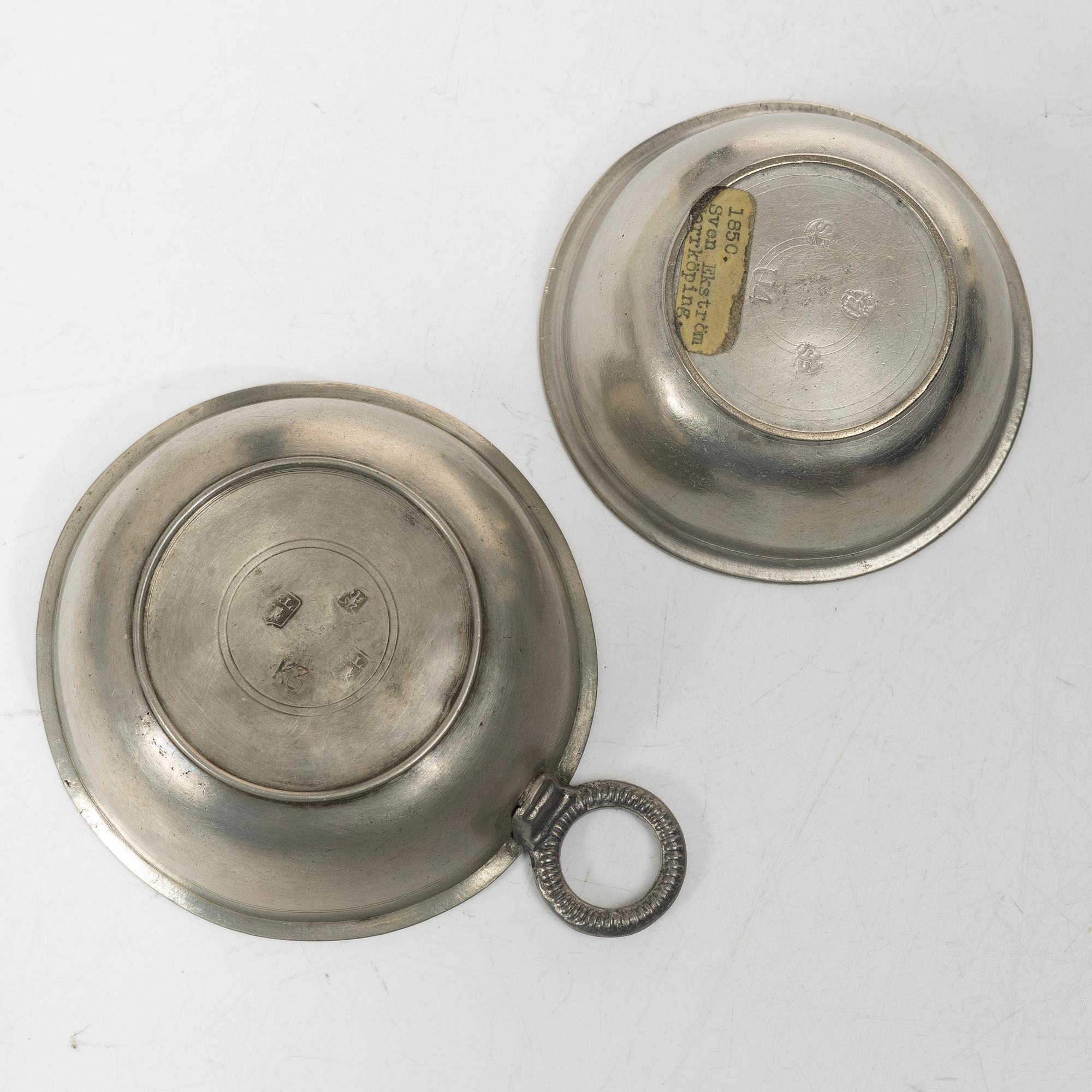 Bowls/ladles, 9 pcs, various masters.