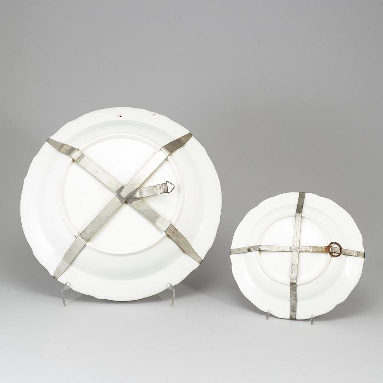 An 19th century porcealin dish and plate, Berlin.